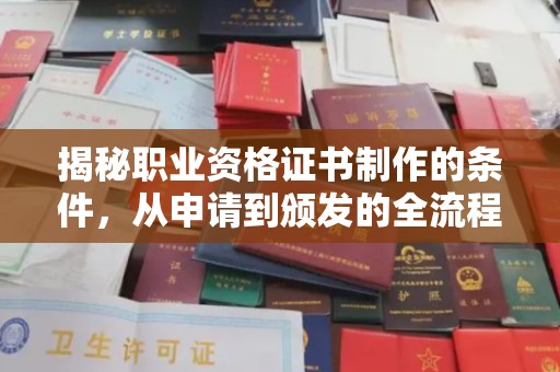 思茅揭秘职业资格证书制作的条件，从申请到颁发的全流程解析