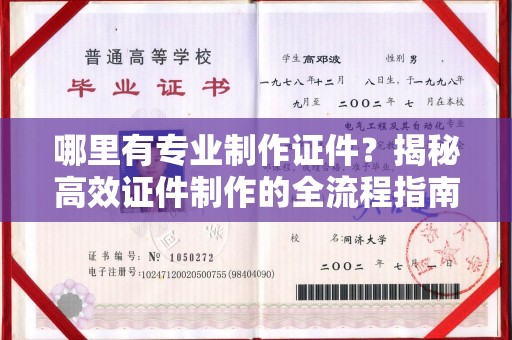 思茅哪里有专业制作证件？揭秘高效证件制作的全流程指南
