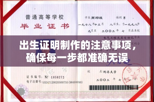 思茅出生证明制作的注意事项，确保每一步都准确无误