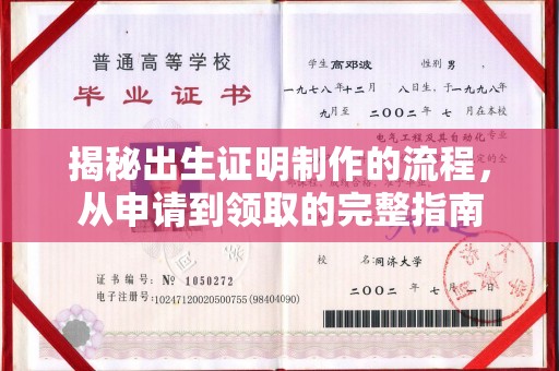 思茅揭秘出生证明制作的流程，从申请到领取的完整指南
