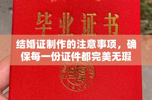 思茅结婚证制作的注意事项，确保每一份证件都完美无瑕
