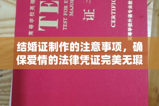 思茅结婚证制作的注意事项，确保爱情的法律凭证完美无瑕