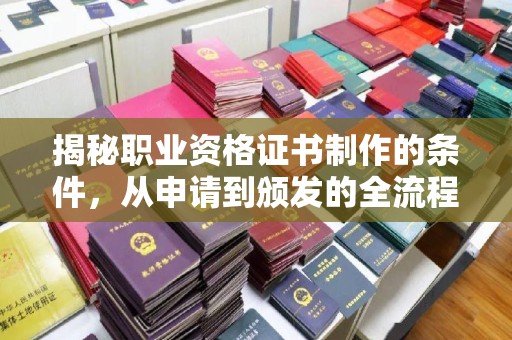 思茅揭秘职业资格证书制作的条件，从申请到颁发的全流程解析