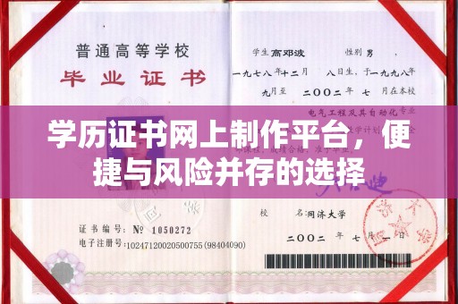 思茅学历证书网上制作平台，便捷与风险并存的选择