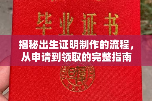 思茅揭秘出生证明制作的流程，从申请到领取的完整指南